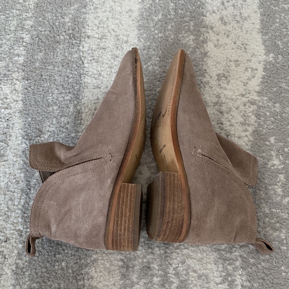Dark Beige suede ankle boots - Picture 3 of 5